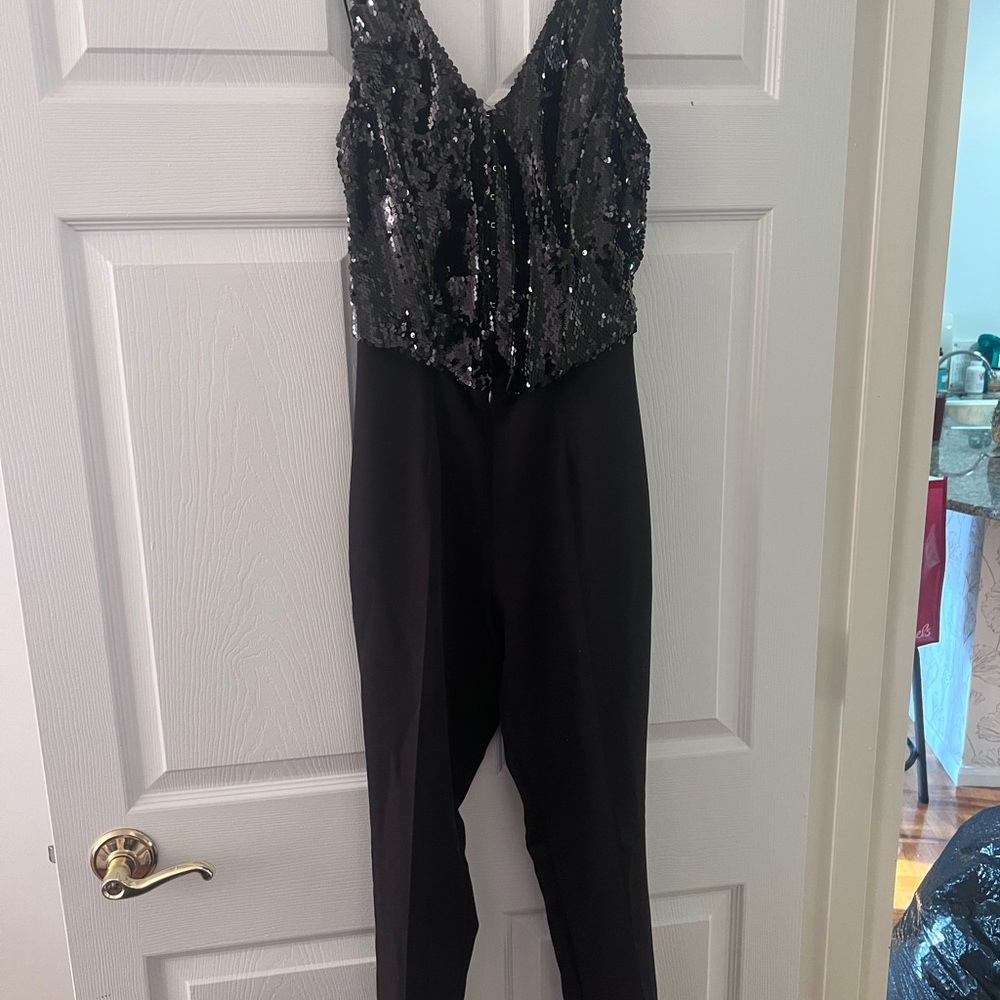 Sequin Black Jumpsuit